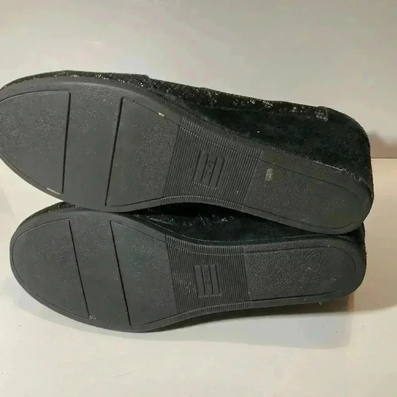 TOMS Desert Wedge Lace Up Ankle Bootie suede shimmering women’s shoe size 11 - Picture 8 of 9